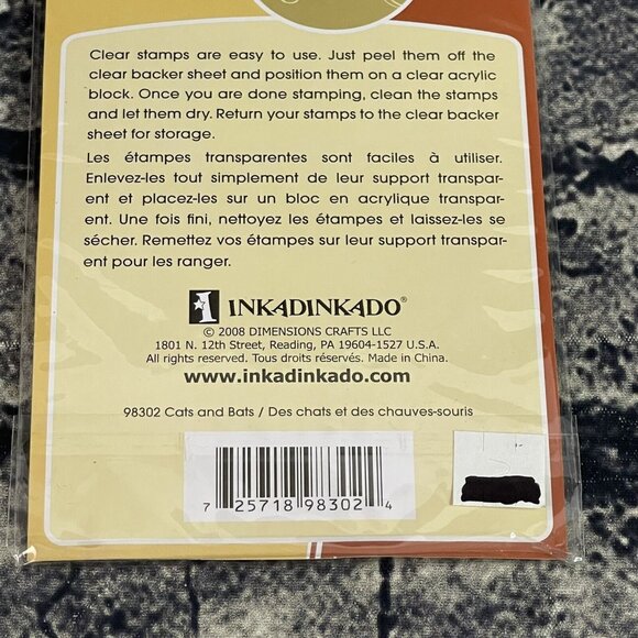 INKADINKADO 98302 CATS AND BATS Stamp set - Picture 8 of 8